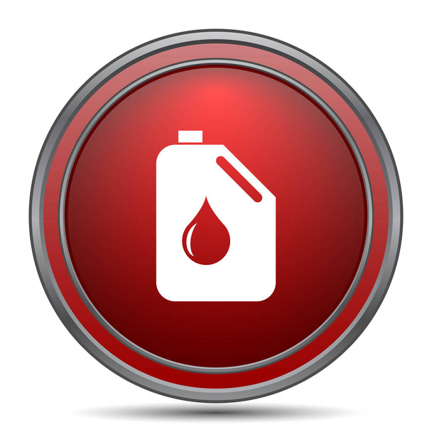 Icono de lata de aceite. Botón de Internet sobre fondo blanco
 - Foto, Imagen