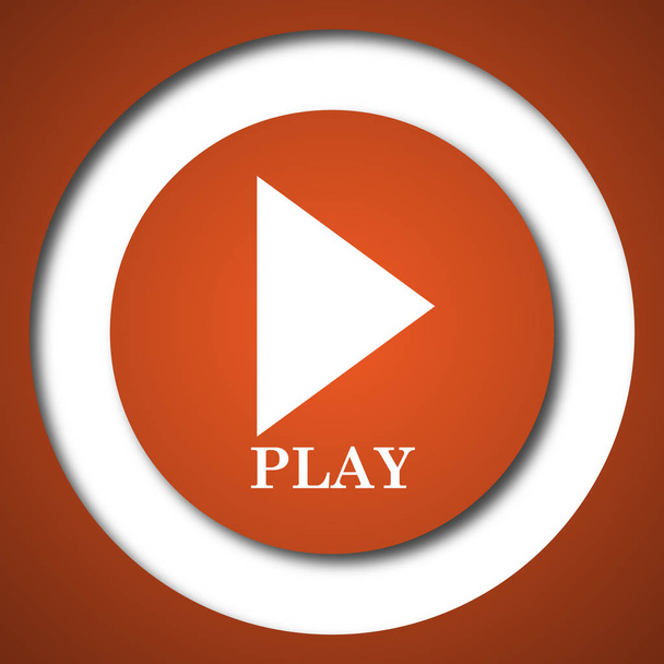 Play icon. Internet button on white background. - Photo, Image