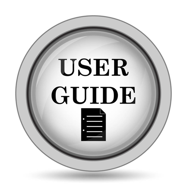 Felhasználói útmutató ikon. Internet gomb fehér háttér - Fotó, kép
