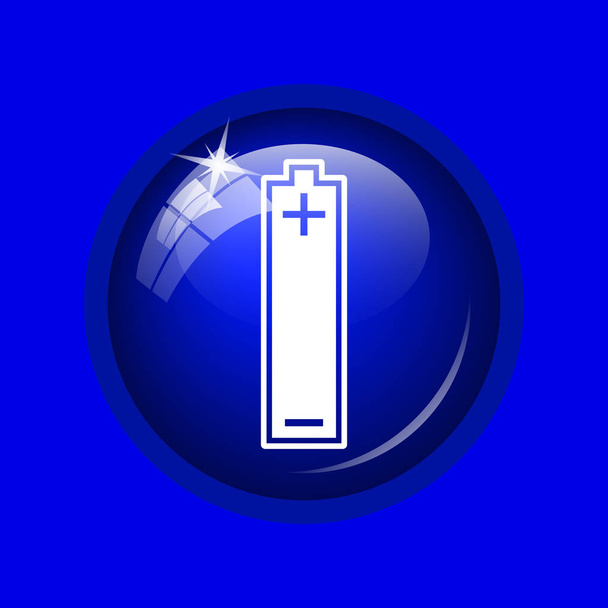 Akkumulátor ikon. Internet gombot, a kék háttér. - Fotó, kép