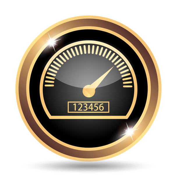 Speedometer icon. Internet button on white background - Photo, Image