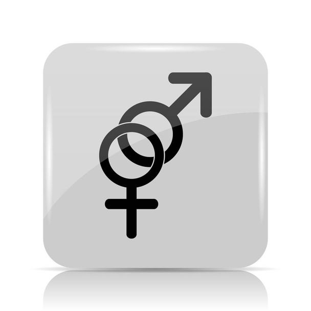 Icono sexual. Botón de Internet sobre fondo blanco
 - Foto, Imagen