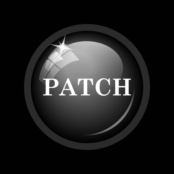 Patch icon. Internet button on black background. - Photo, Image