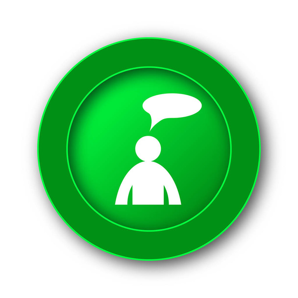 Comments icon - man with bubble - Photo, Image