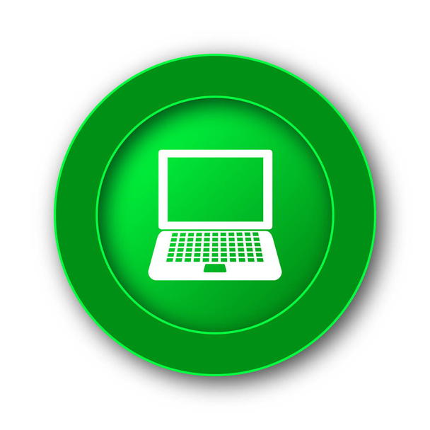 Laptop icon. Internet button on white background - Fotografie, Obrázek