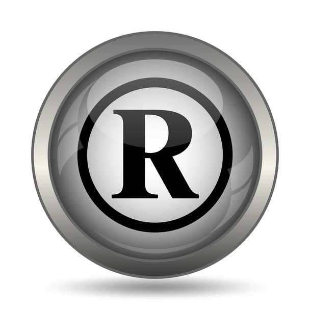 Registered mark icon, black website button on white background - Photo, Image