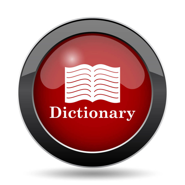 Dictionary icon. Internet button on white background - Photo, Image