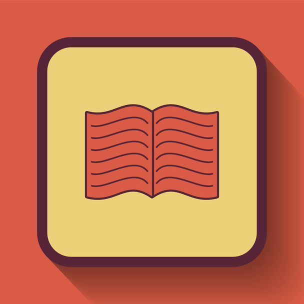 Icône de livre, bouton de site Web coloré sur fond orange
 - Photo, image