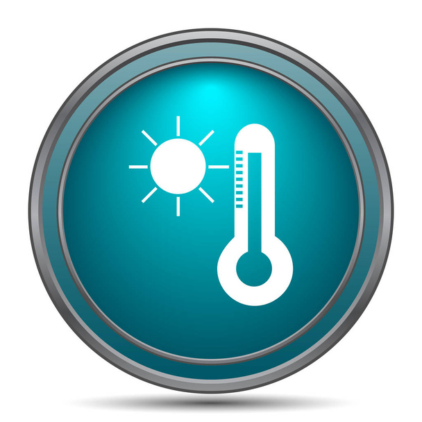 太陽と温度計のアイコン - 写真・画像