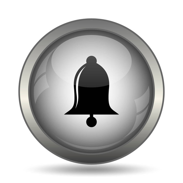 Значок колокола, черная кнопка веб-сайта на белом фоне
 - Фото, изображение