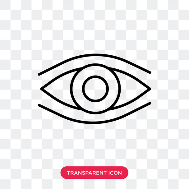 Beobachtungsvektorsymbol isoliert auf transparentem Hintergrund, Design des Beobachtungslogos - Vektor, Bild
