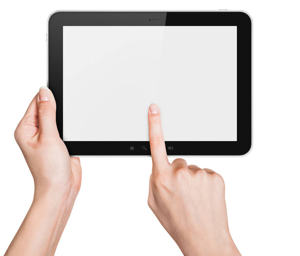 Lege Tablet PC-scherm geïsoleerd op wit - Foto, afbeelding
