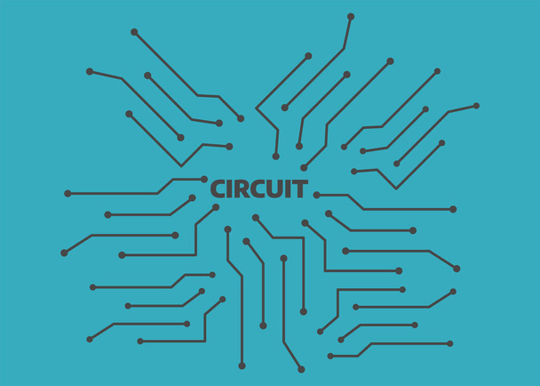Placa base del circuito informático. Fondo de vector de circuito electrónico. Patrón de circuito tecnológico
 - Vector, imagen
