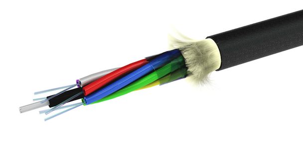 fiber optik kablo stripped - Fotoğraf, Görsel