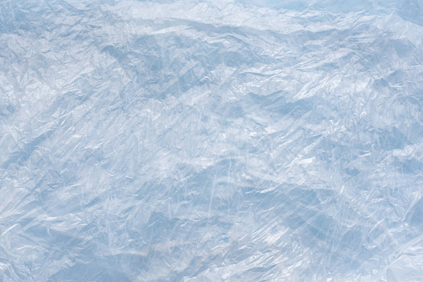 Φόντο διαφανές τσαλακωμένο πλαστικής σακούλας - Φωτογραφία, εικόνα