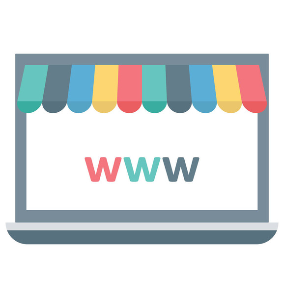 Сайт покупок, векторная икона сайта покупок
 - Вектор,изображение