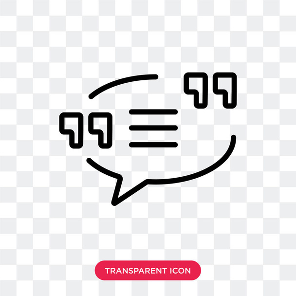 Zitate Vektor-Symbol isoliert auf transparentem Hintergrund, Zitate lo - Vektor, Bild