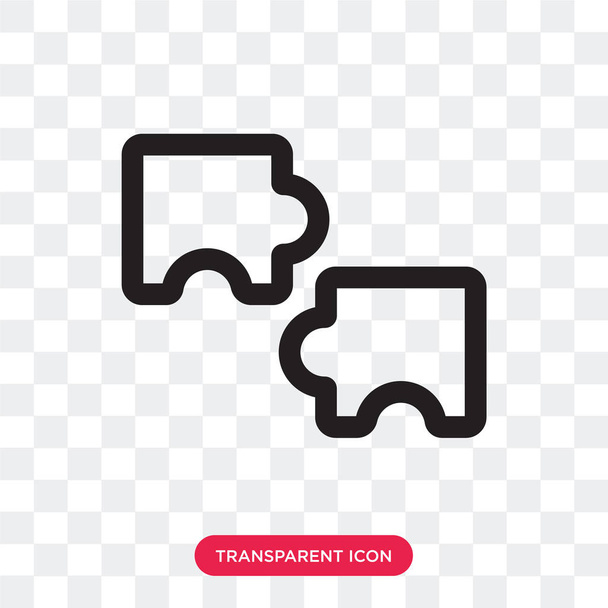Puzzle vector icon isolated on transparent background, Puzzle lo - Vector, Image