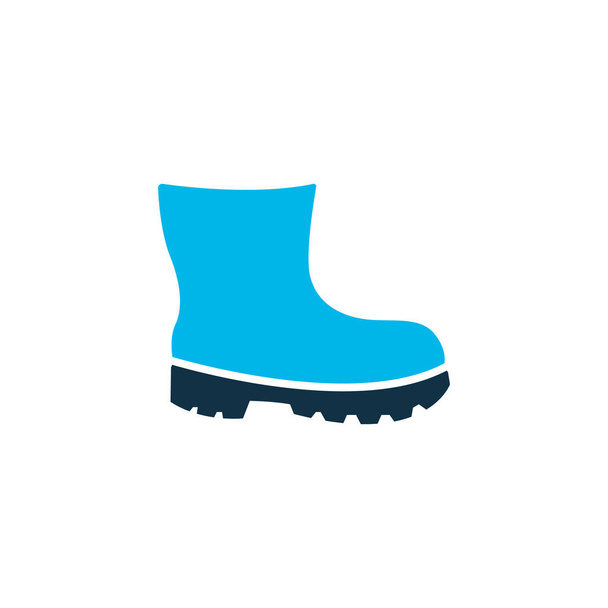 足の保護アイコンの色のシンボル。トレンディーなスタイルのプレミアム品質隔離ブーツ要素. - 写真・画像