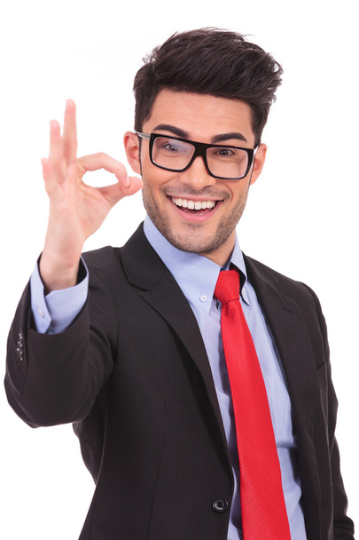 business man showing ok sign - Photo, Image
