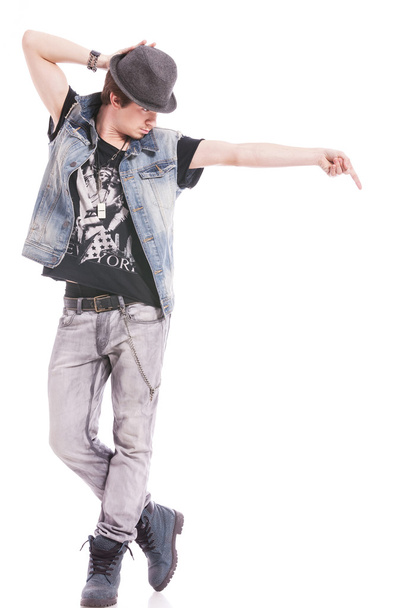 Tänzer in Michael Jacksons Pose - Foto, Bild