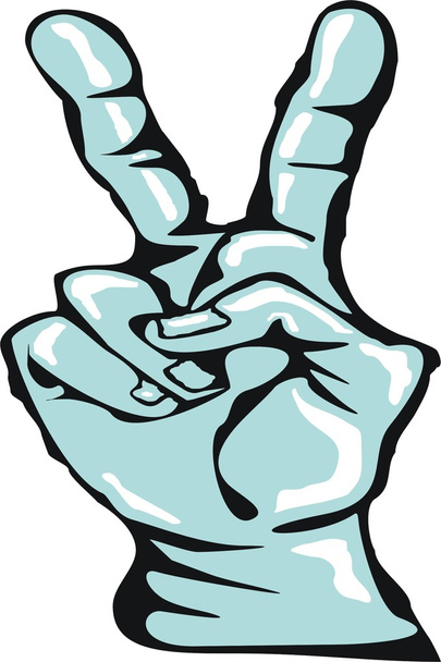 Hand gesturing peace - Vector, Image
