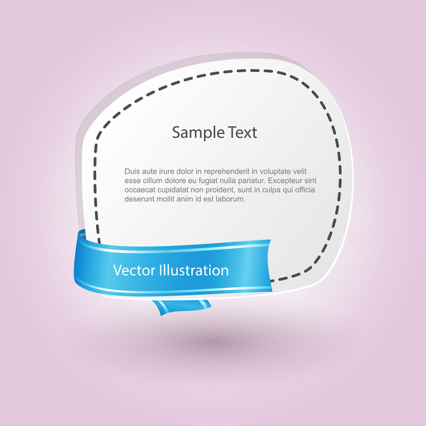 Banner with ribbon. vector design - Vector, Image