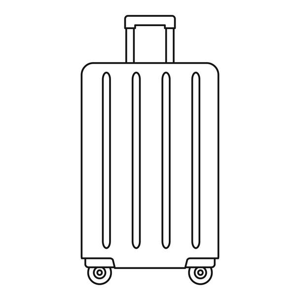 Travel wheels bag icon, outline style - Vektor, Bild