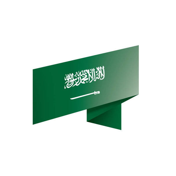Saudi Arabia flag, vector illustration on a white background - Vector, Image