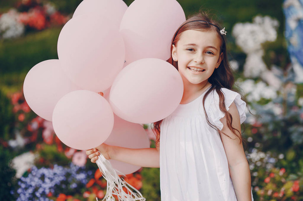 Girl with ballons - Photo, Image
