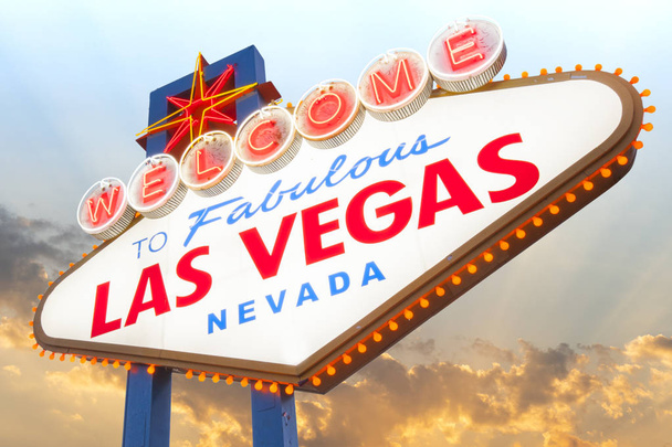 jelzőtábla felirat Üdvözöljük mesés Las Vegas-ba - Fotó, kép