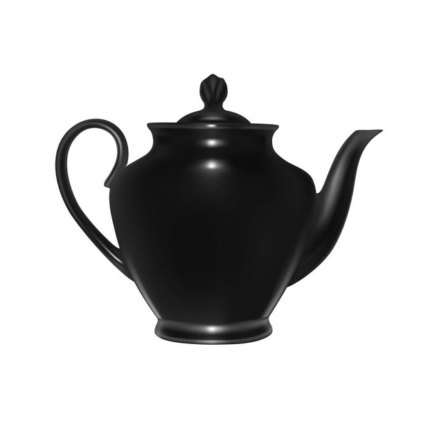 Ceramic teapot in the vector.    - Wektor, obraz