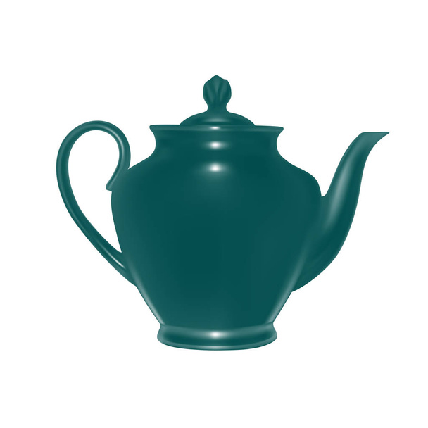 Ceramic teapot in the vector.    - Vektor, obrázek