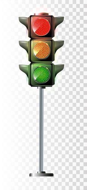 Traffic lights - toy isolated on white background - Vector, Image
