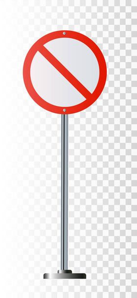 Panneau d'arrêt rouge, Panneau d'avertissement de circulation isolé octogone, Cadre octogonal blanc
, - Vecteur, image