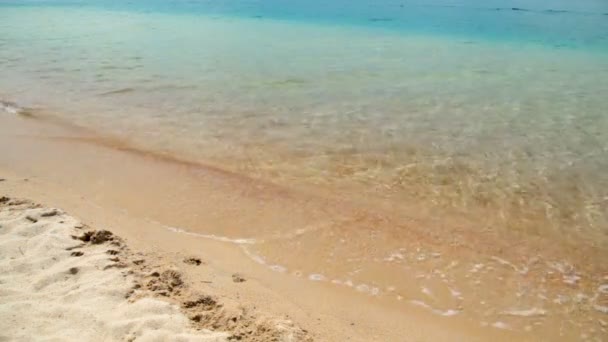playa con arena amarilla y agua turquesa transparente en Tailandia
. - Metraje, vídeo
