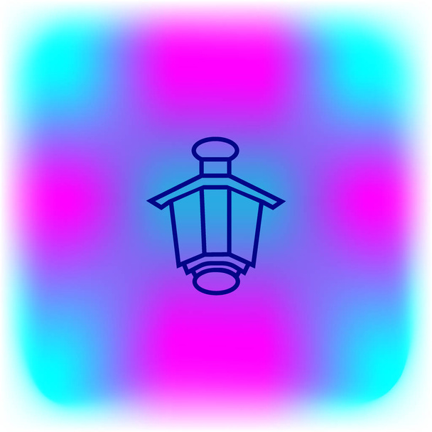 lantaarn platte pictogram, vector illustratie  - Vector, afbeelding