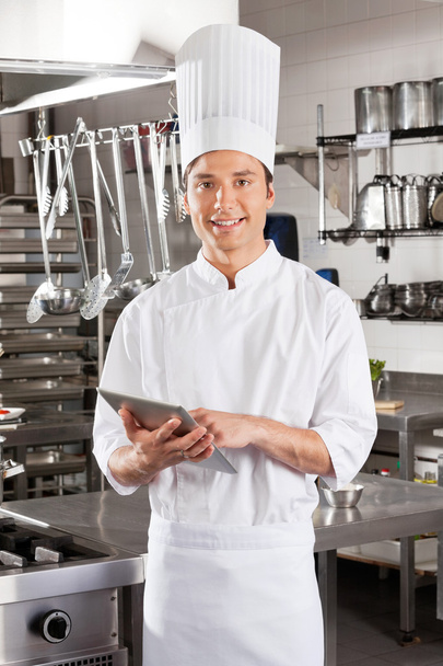 Male Chef With Digital Tablet - Foto, immagini