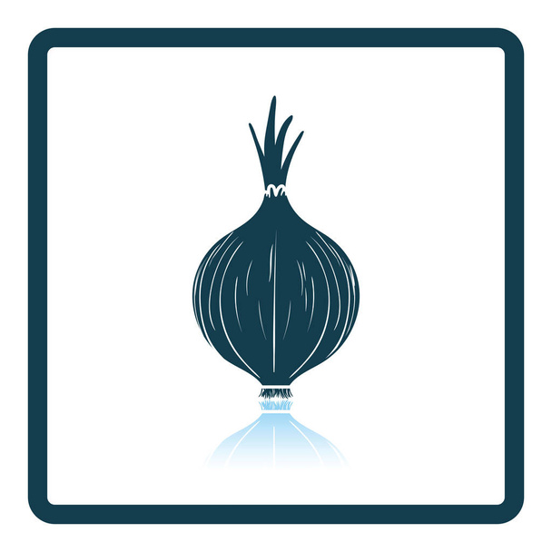 Onion icon. Shadow reflection design. Vector illustration. - Vector, Image
