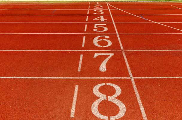 Running track with Number, starting concept. - Photo, Image