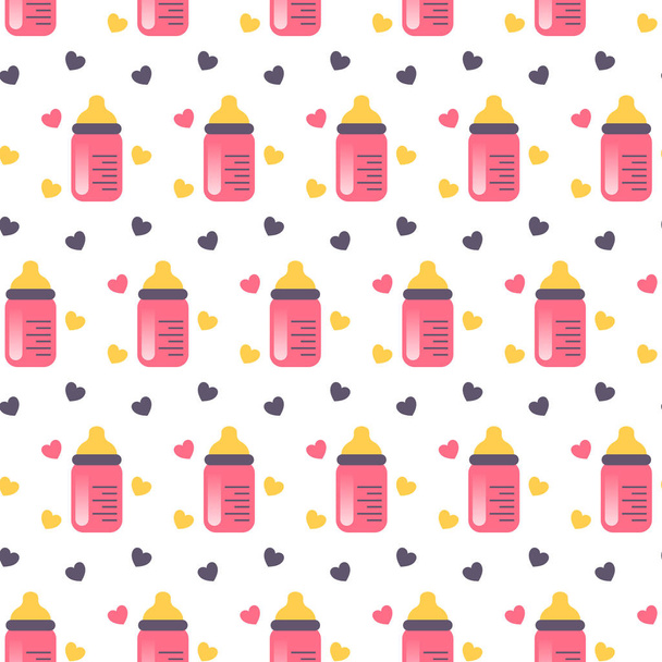 Baby shower seamless pattern - Vector, afbeelding