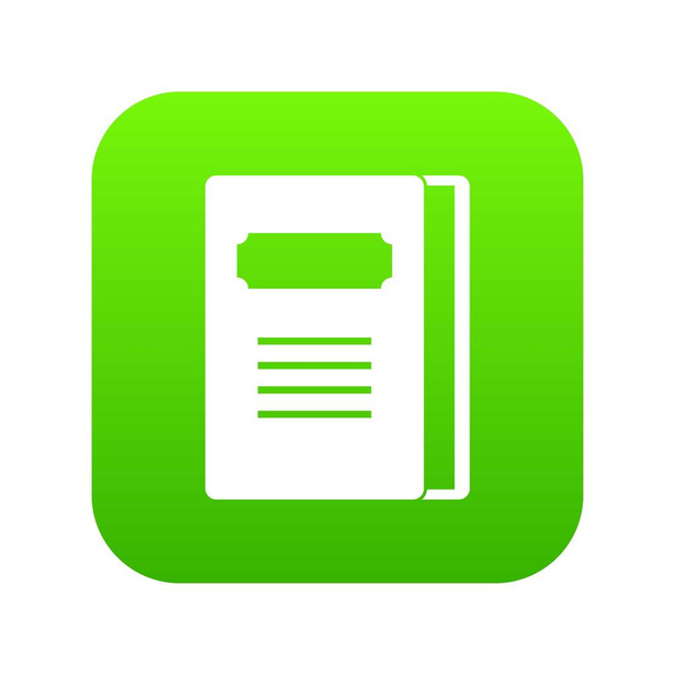 Tutorial icon digital green - Вектор, зображення