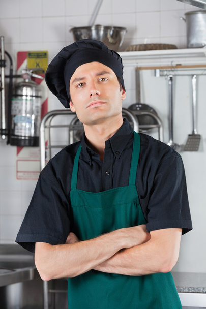 Serious Male Chef With Arms Folded - Фото, изображение