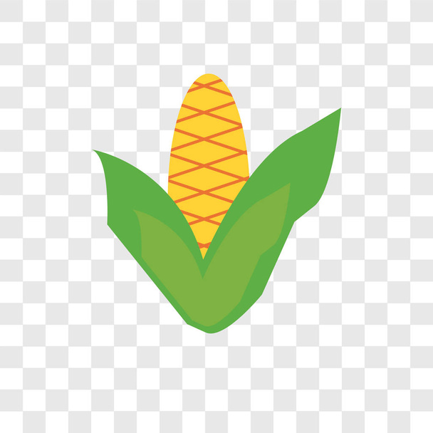 トウモロコシの穂軸ベクトルのアイコンが透明な背景、トウモロコシの穂軸のロゴデザインに分離 - ベクター画像