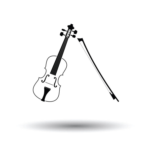Violin icon. White background with shadow design. Vector illustration. - Vector, Image