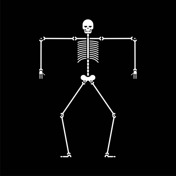 Dança de esqueleto isolada. Dança de crânio e osso. Ilustração vetorial
 - Vetor, Imagem