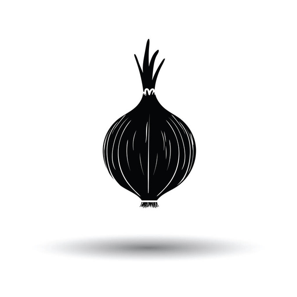 Onion icon. White background with shadow design. Vector illustration. - Vector, Image