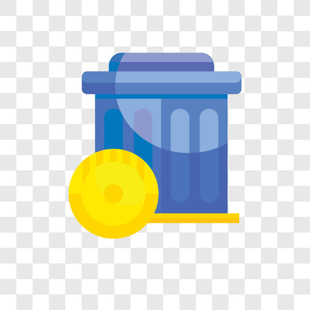 Ícone de vetor de lixo isolado no fundo transparente, logotipo da Lixeira
 - Vetor, Imagem