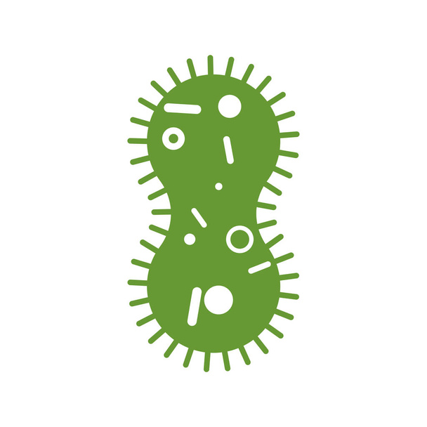 Virus bacterie geïsoleerd. Pathogene infectie ziekte van de cel. vector illustratio - Vector, afbeelding