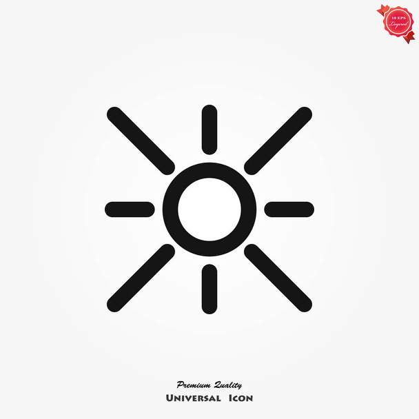 Vetor de ícone solar. Símbolo de verão na moda de design
 - Vetor, Imagem